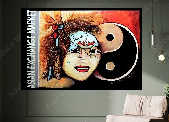 Asian Exchange Market Yin Yang Original Artwork & Prints On Canvas