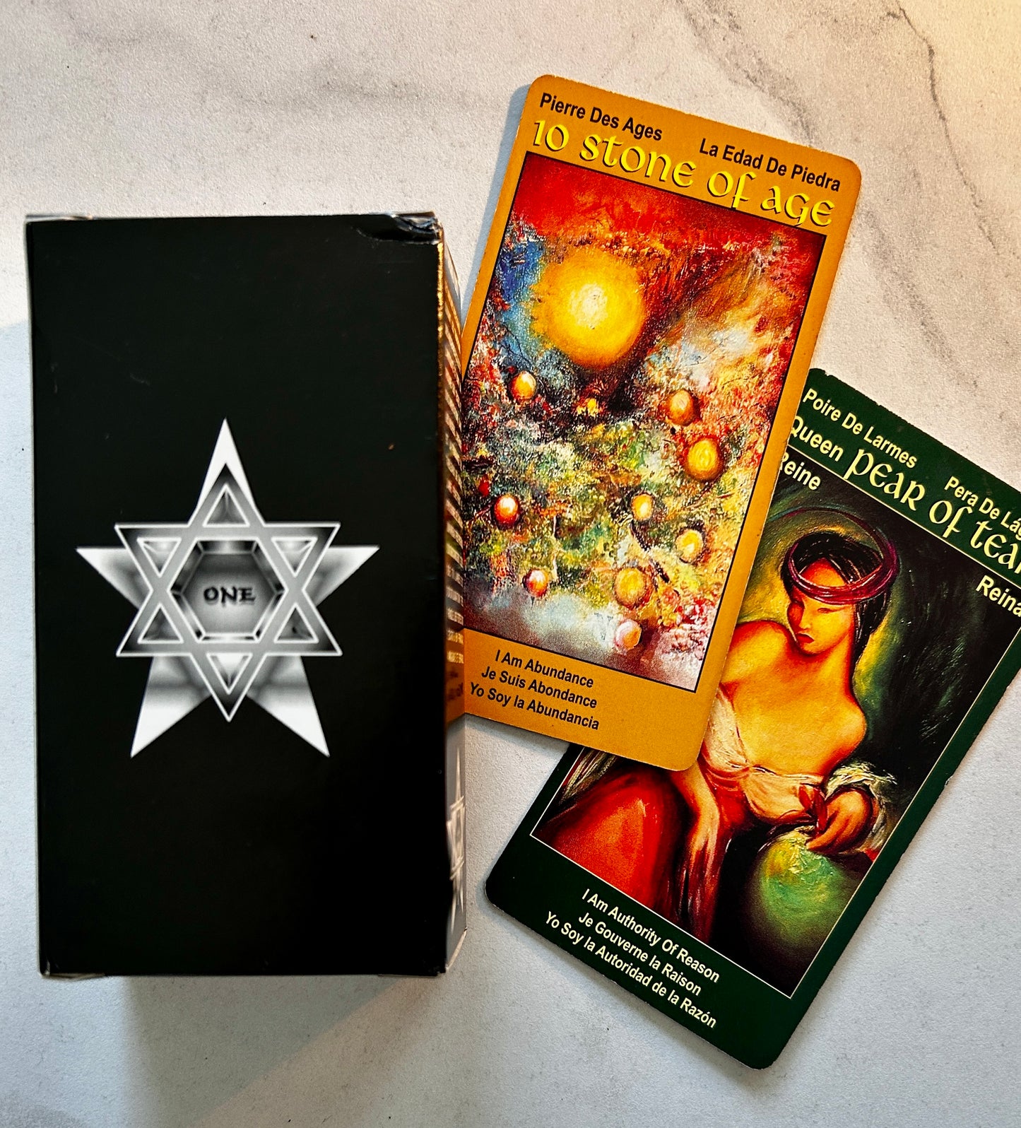 I Am One Tarot Deck 78 Cards English Spanish & French by Maya Britan
