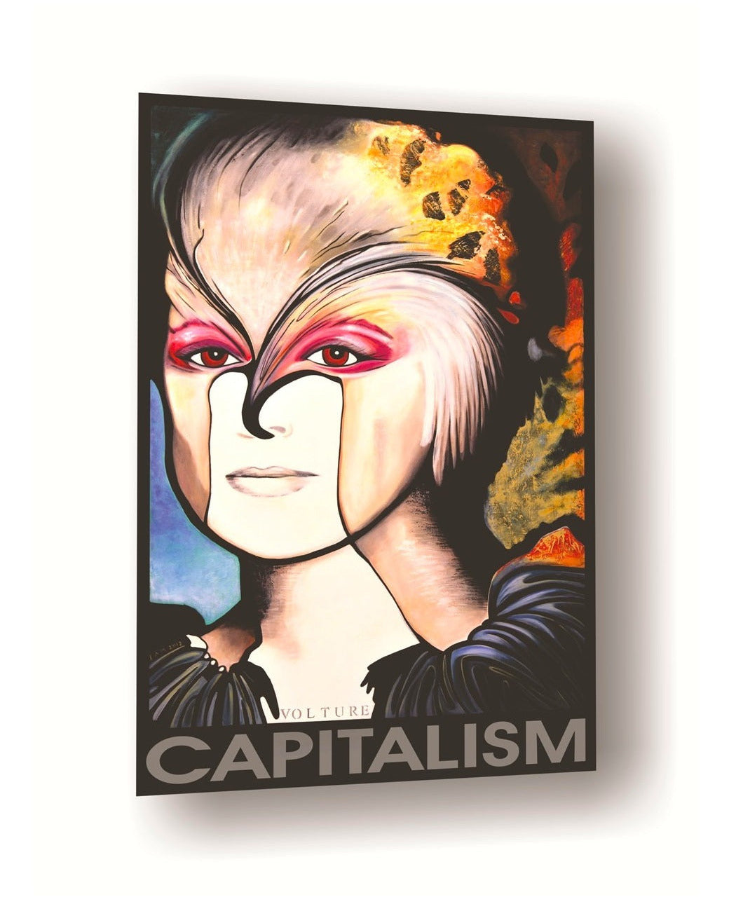 Book cover with stylized face and 'Capitalism' text on a white background