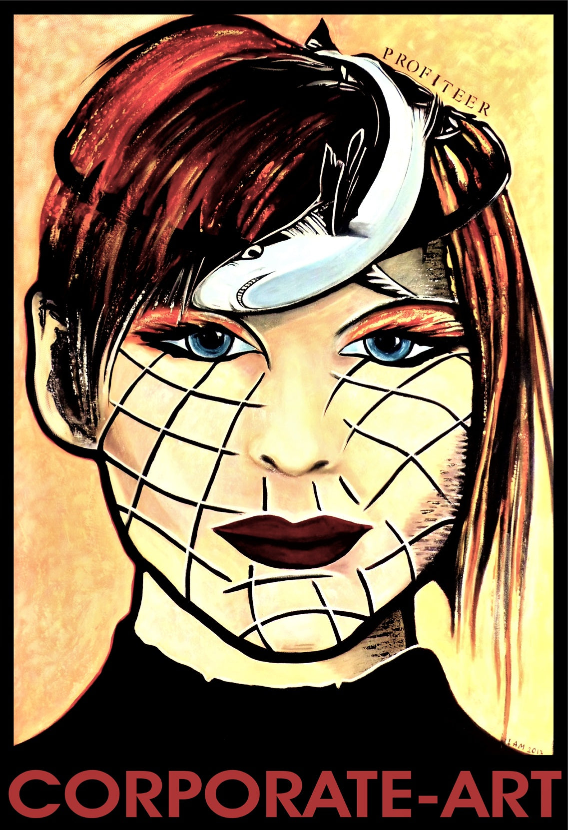 Corporate Art Shark Portrait Original Painting & Prints On Canvas