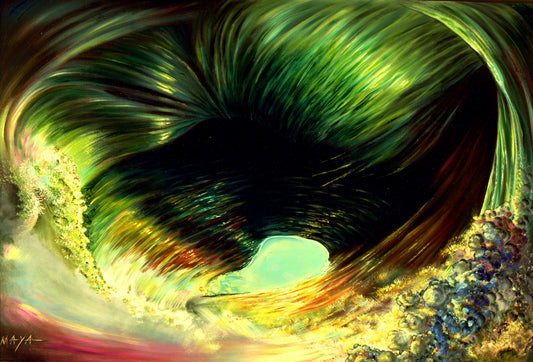 Hurricane Eye Colorful abstract artwork with swirling patterns