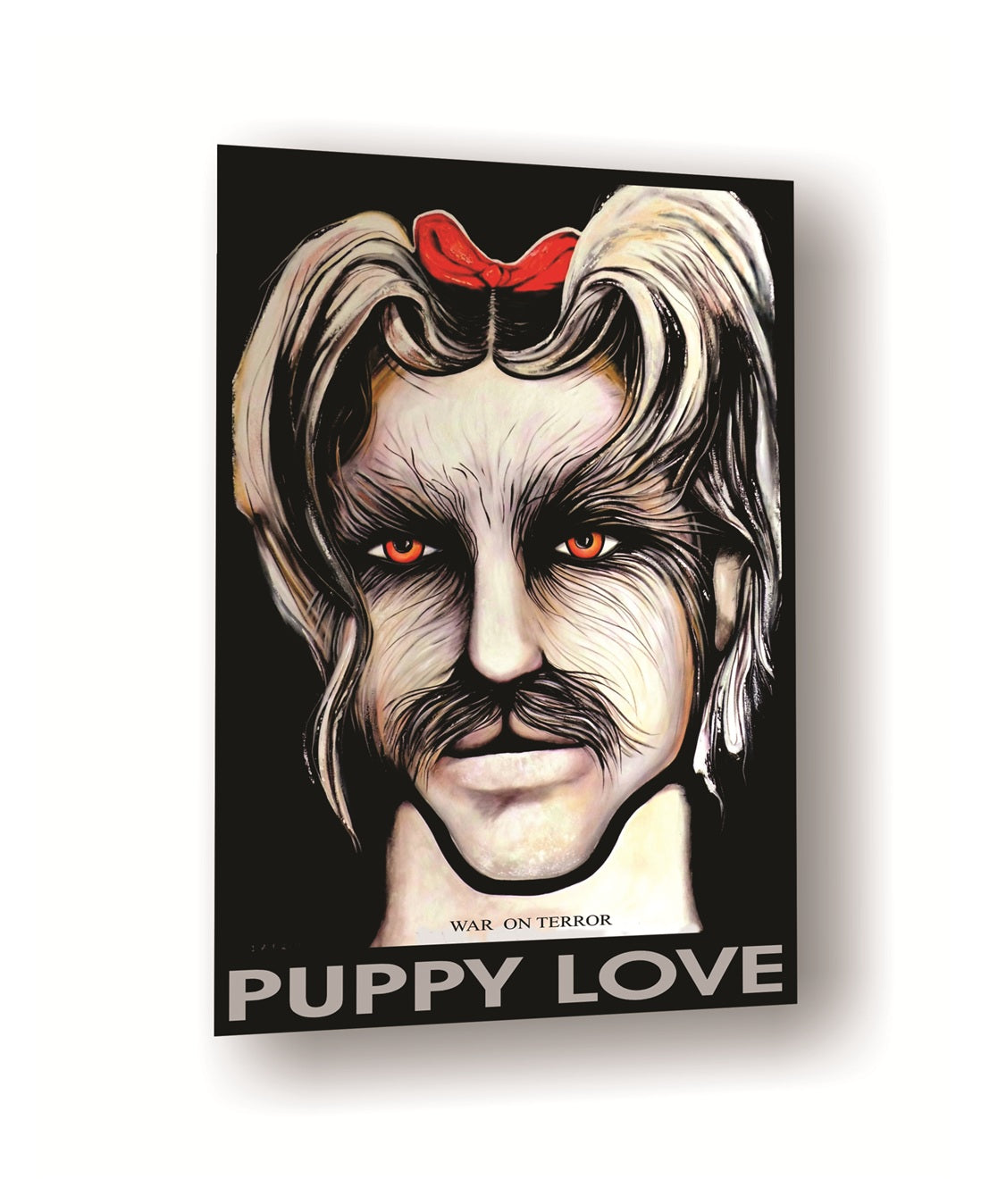 Illustration of a character with a red bow on their head, labeled 'Puppy Love'.
