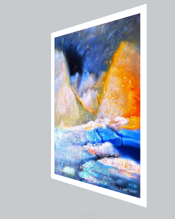 artistic depiction of mountains and night sky over snow fields 
