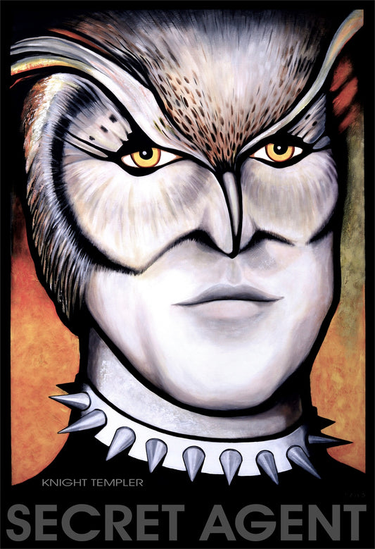 Secret Agent Knight Templar Original Artwork & Prinst On Canvas